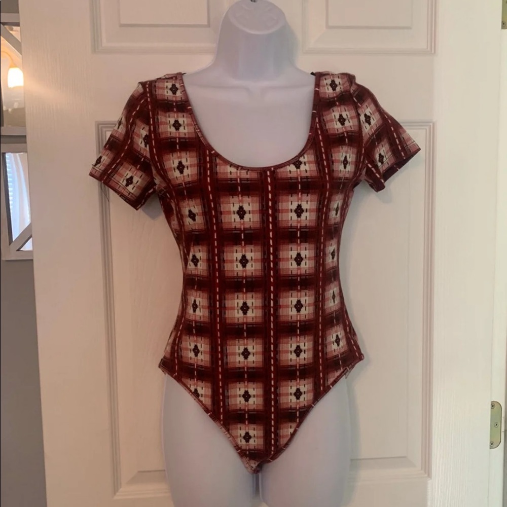 Plaid bodysuit